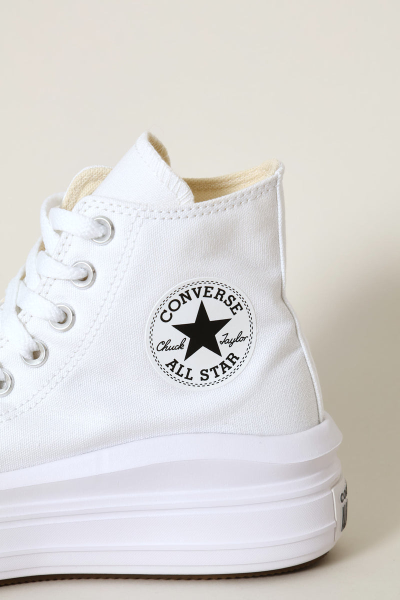 Ctas Move Hi Top Canvas Sneaker - White