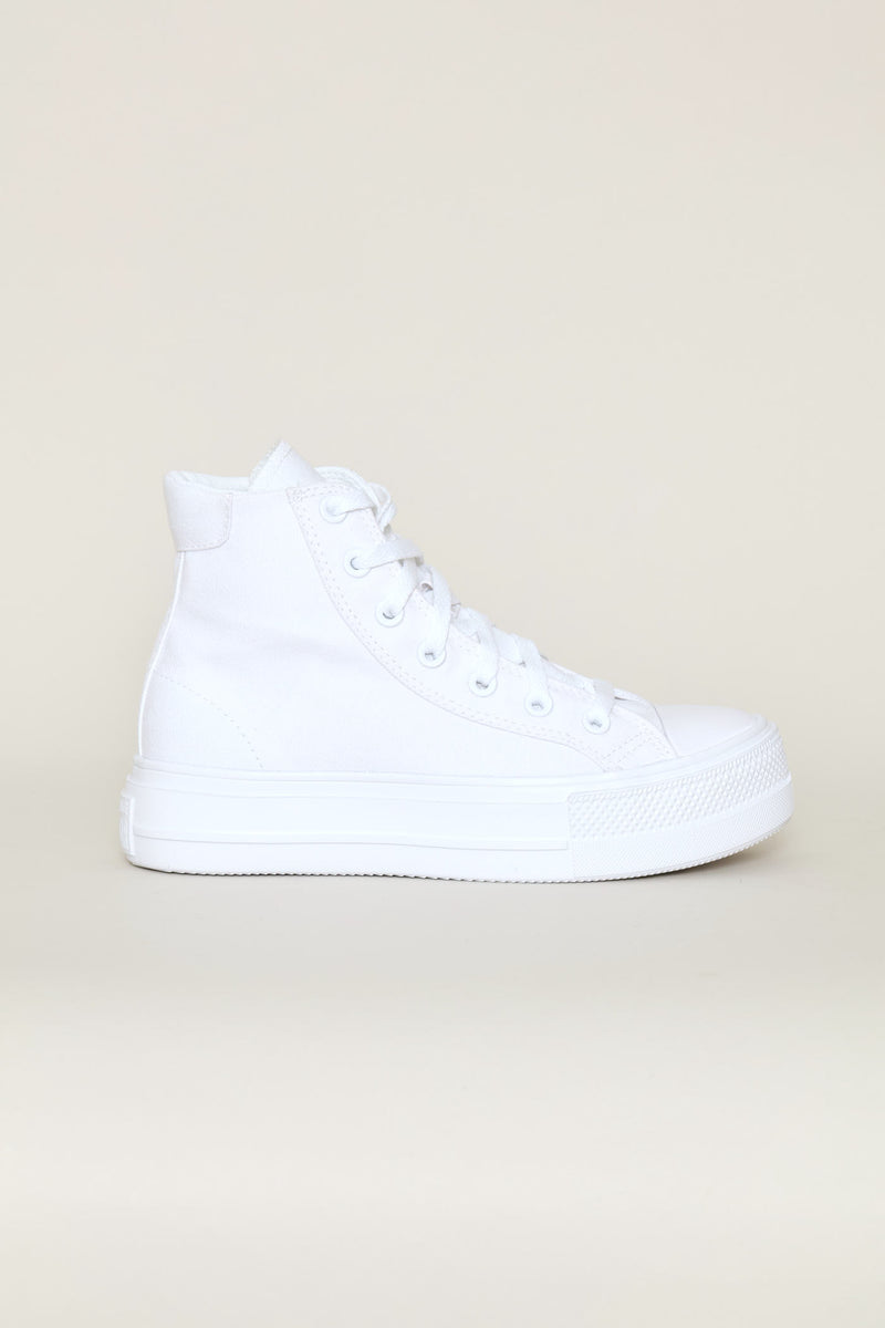 Day One Platform Hi Top Sneaker - White
