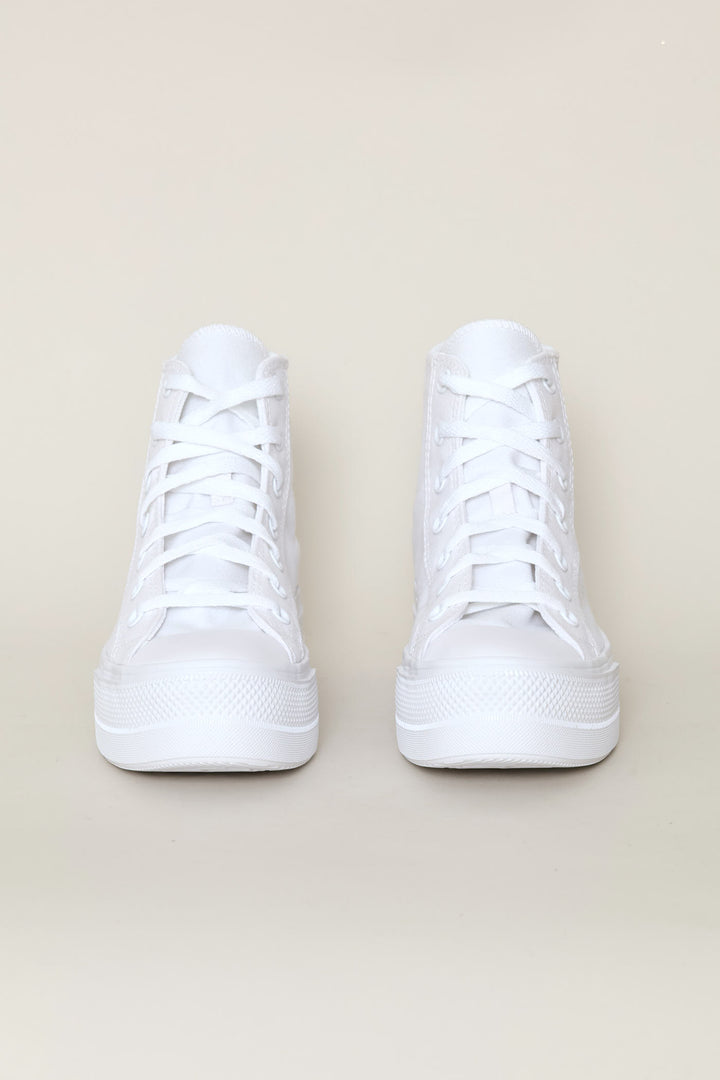 Day One Platform Hi Top Sneaker - White
