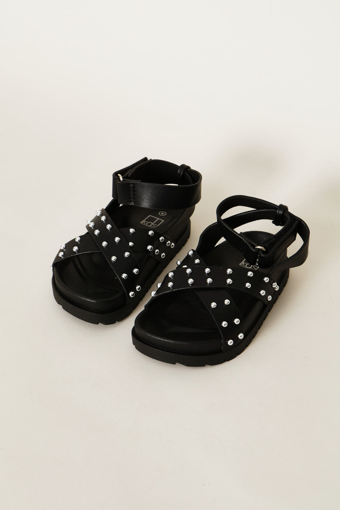 Pre-Girls Stud Chunky Sandal - Black