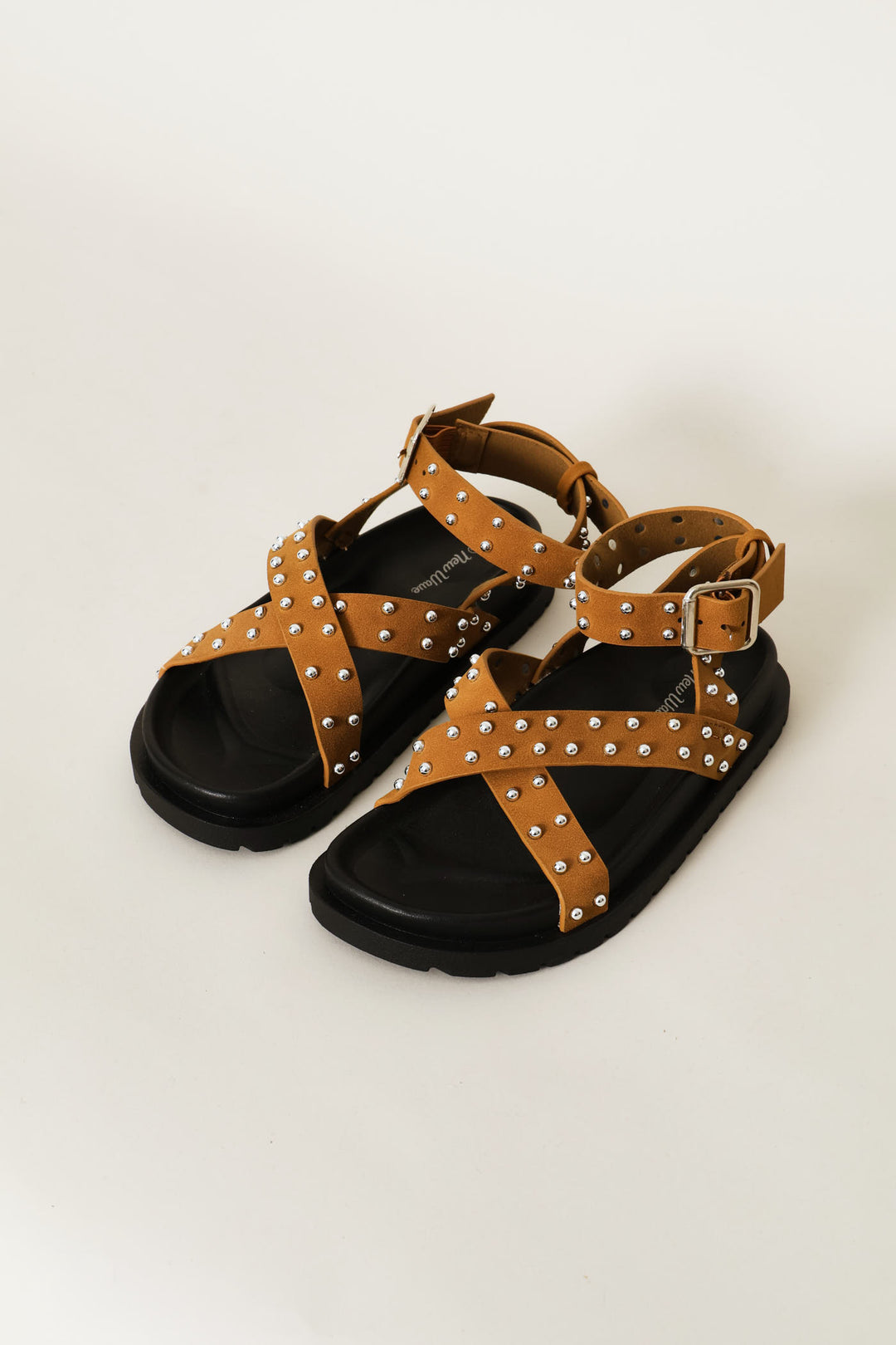Girls Studded Sandal - Tan