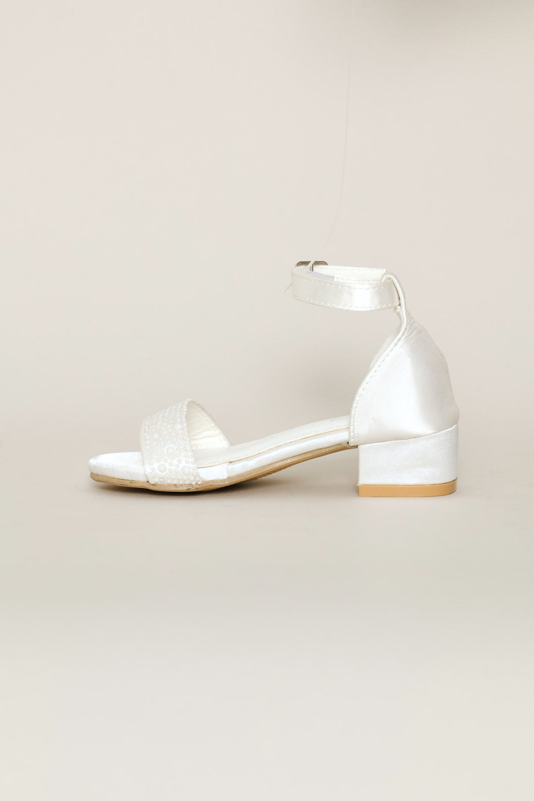 Pre-Girls Pearly Heel Sandal - White