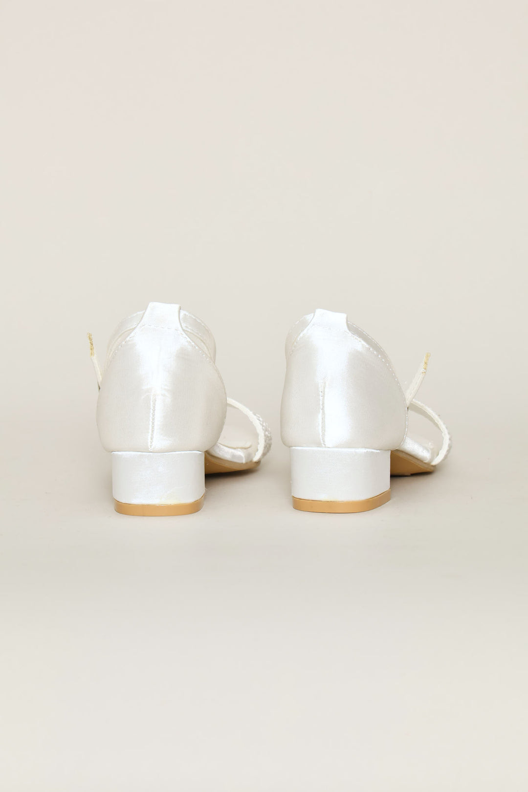 Pre-Girls Pearly Heel Sandal - White
