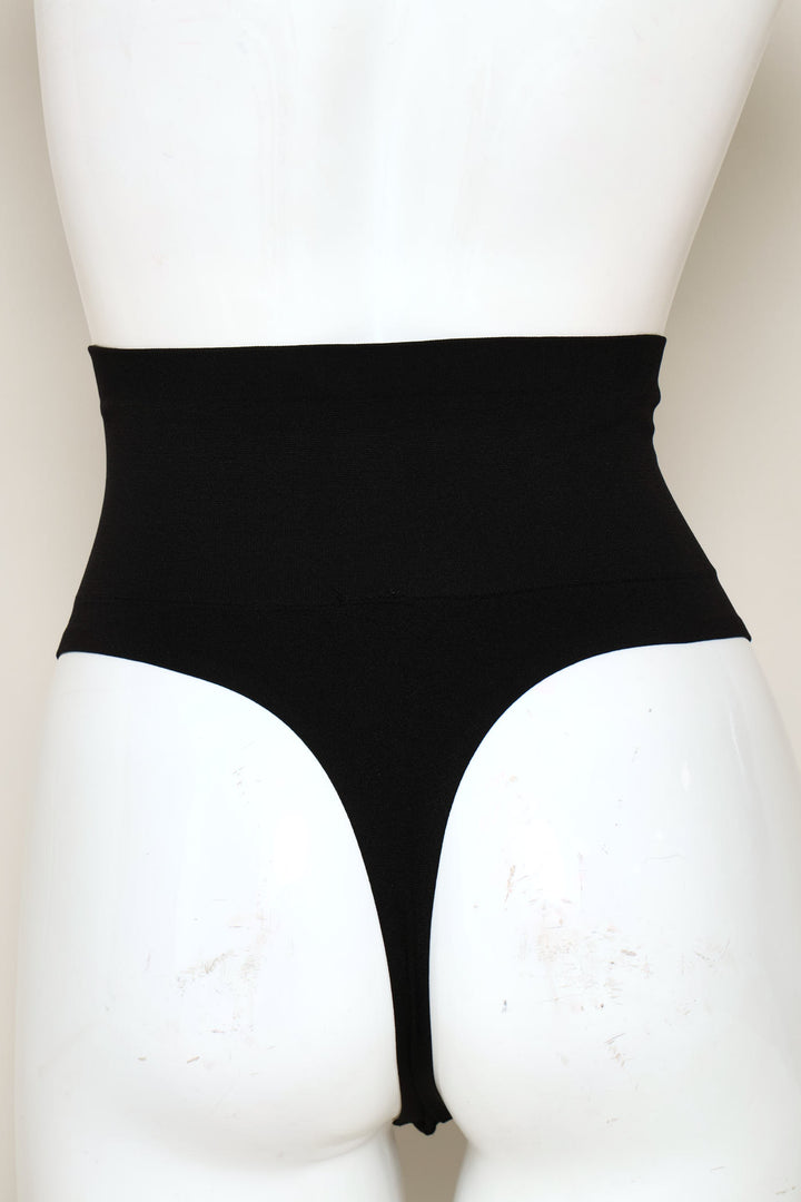Single Seamless Shaper Thong - Black