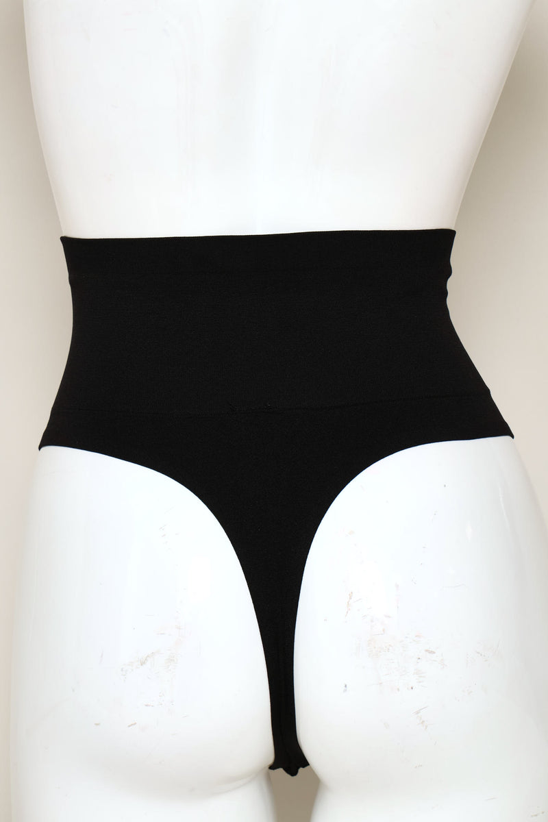 Single Seamless Shaper Thong - Black