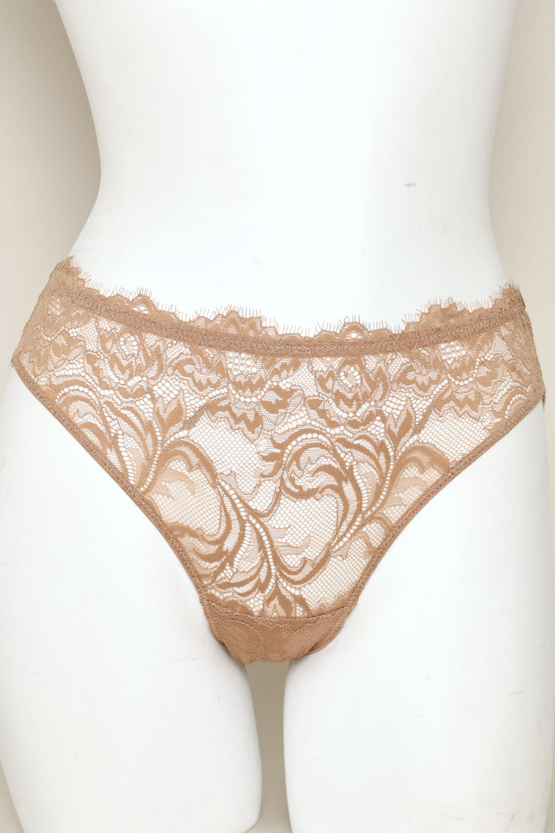 2 Pack Eyelash Lace Brazilian Panties - Multi