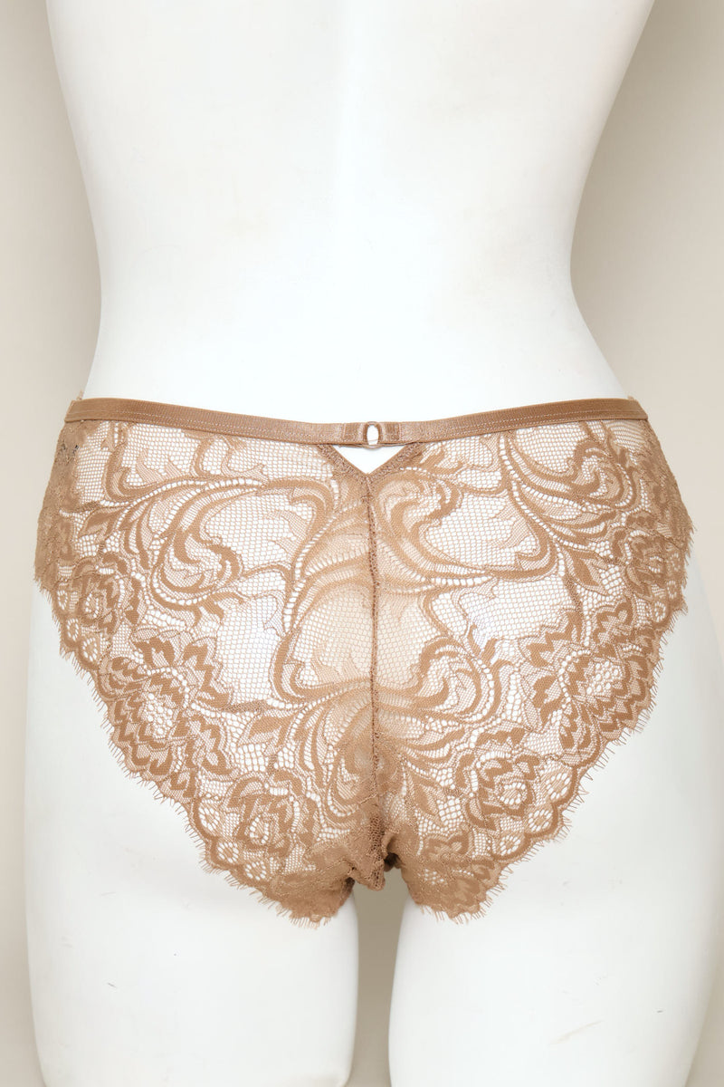 2 Pack Eyelash Lace Brazilian Panties - Multi