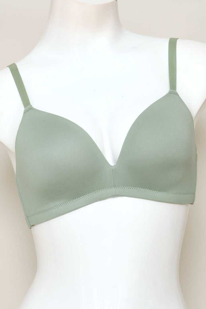 2 Pack Soft Touch Moulded Bra  - Sage/Sand
