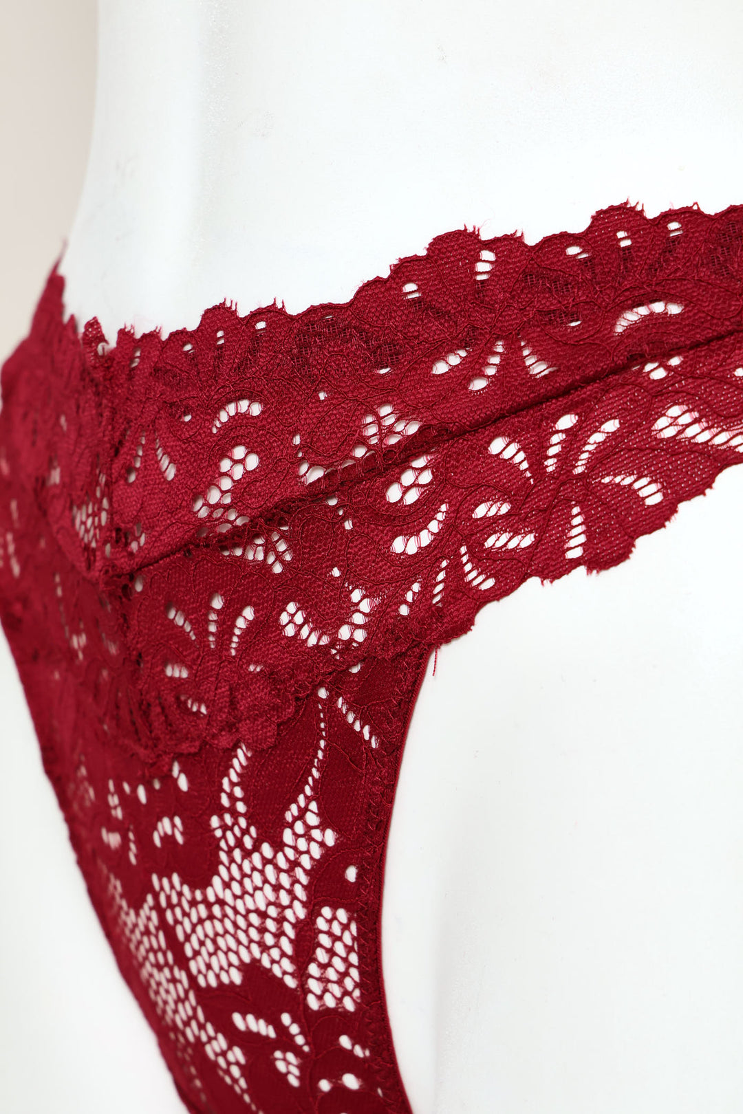 2 Pack Galoon Lace Brazilian Panties - Beetroot