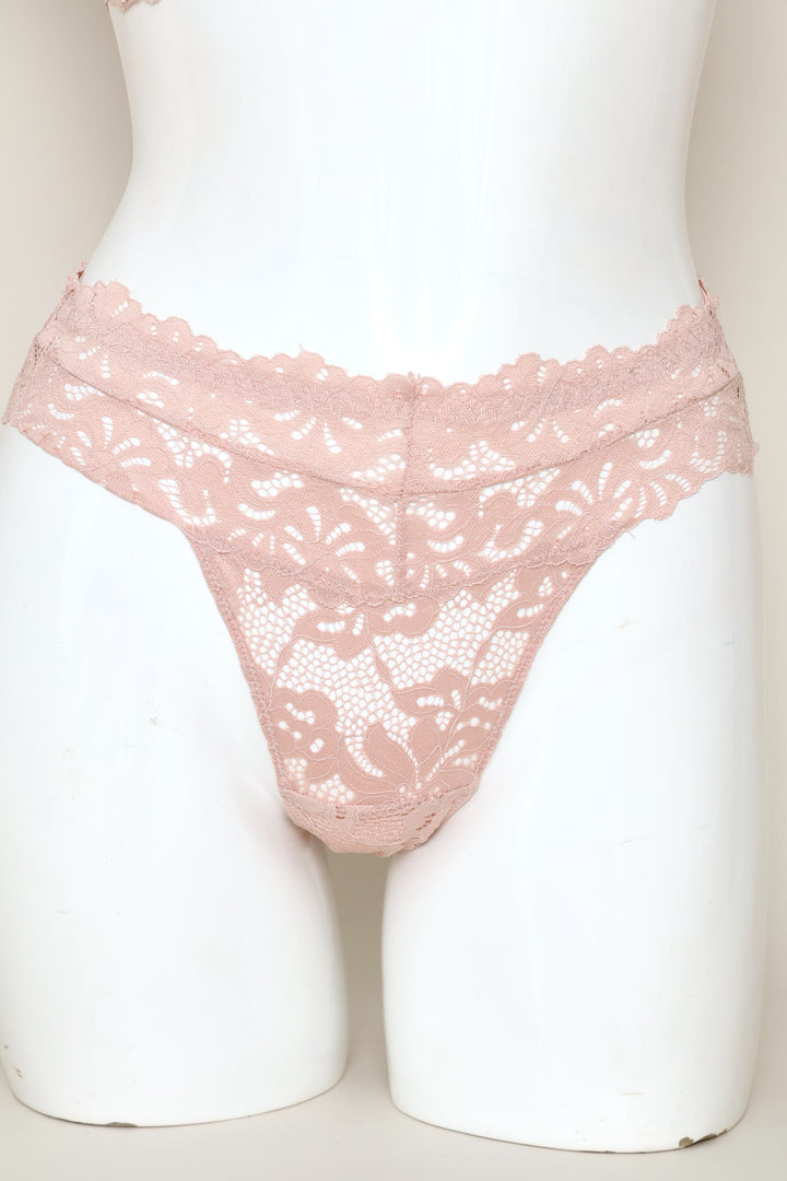 2 Pack Galoon Lace Brazilian Panties - Beetroot