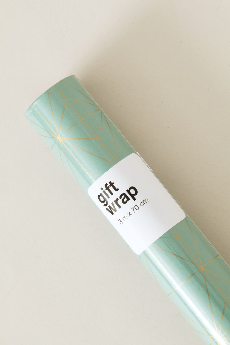 Diamond Foil Gift Wrap - Sage