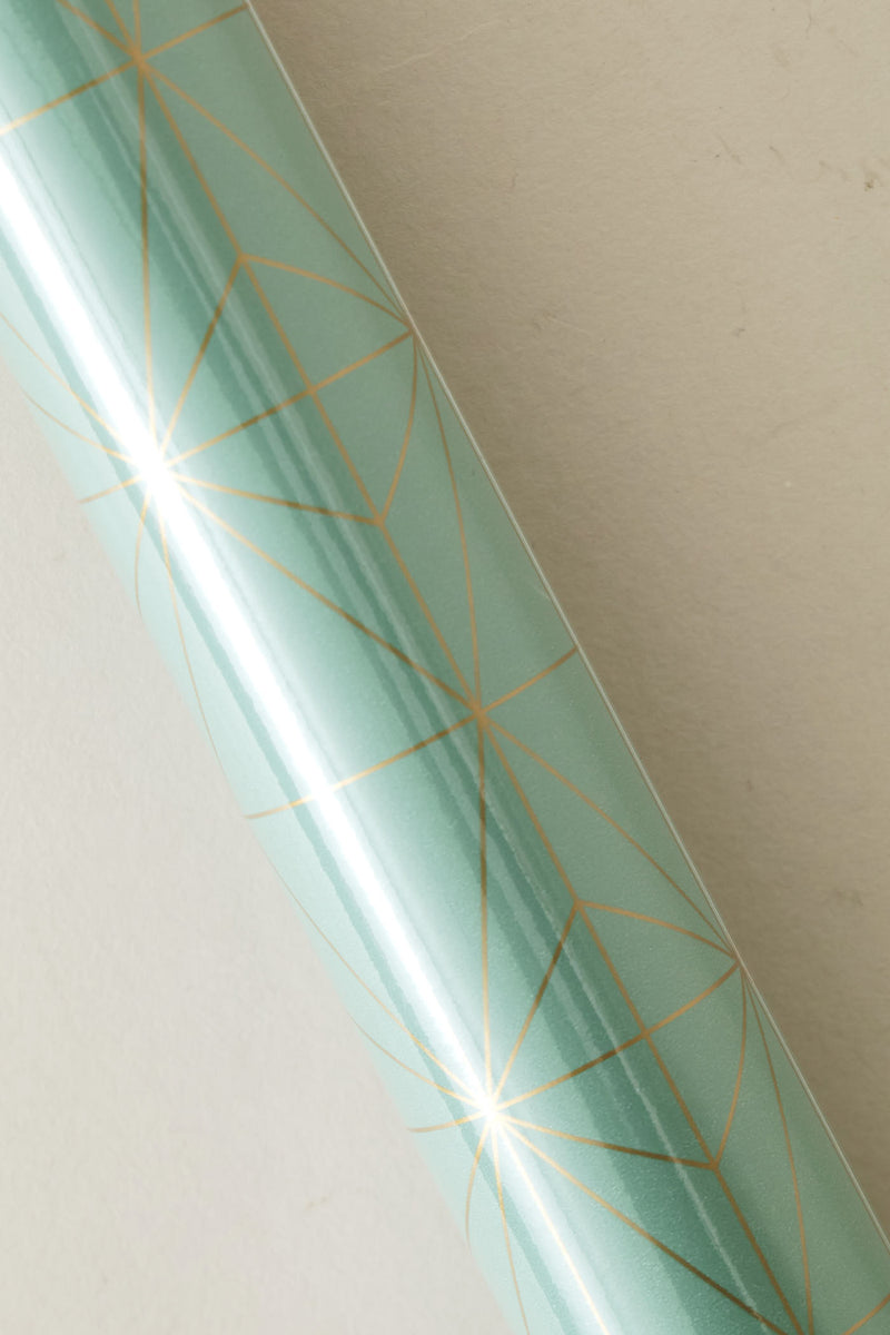 Diamond Foil Gift Wrap - Sage