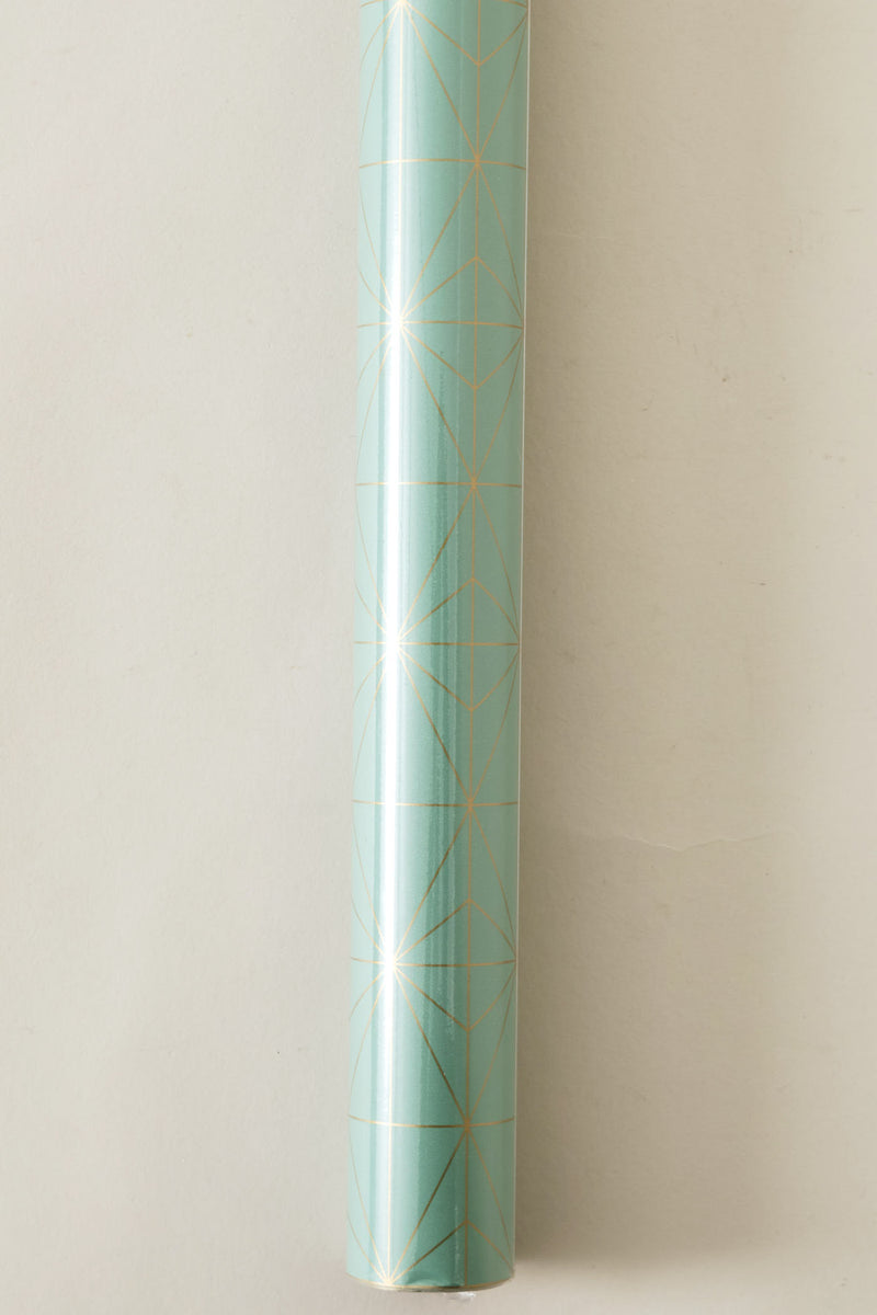 Diamond Foil Gift Wrap - Sage