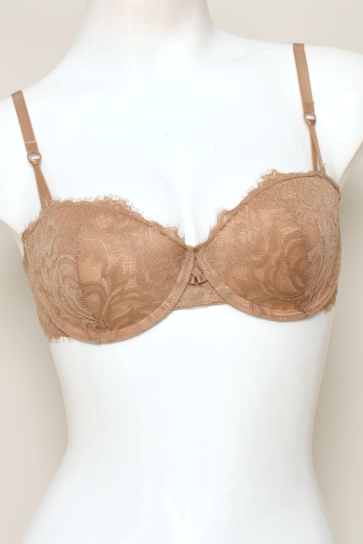 2 Pack Eyelash Lace Balconette Bra - Multi