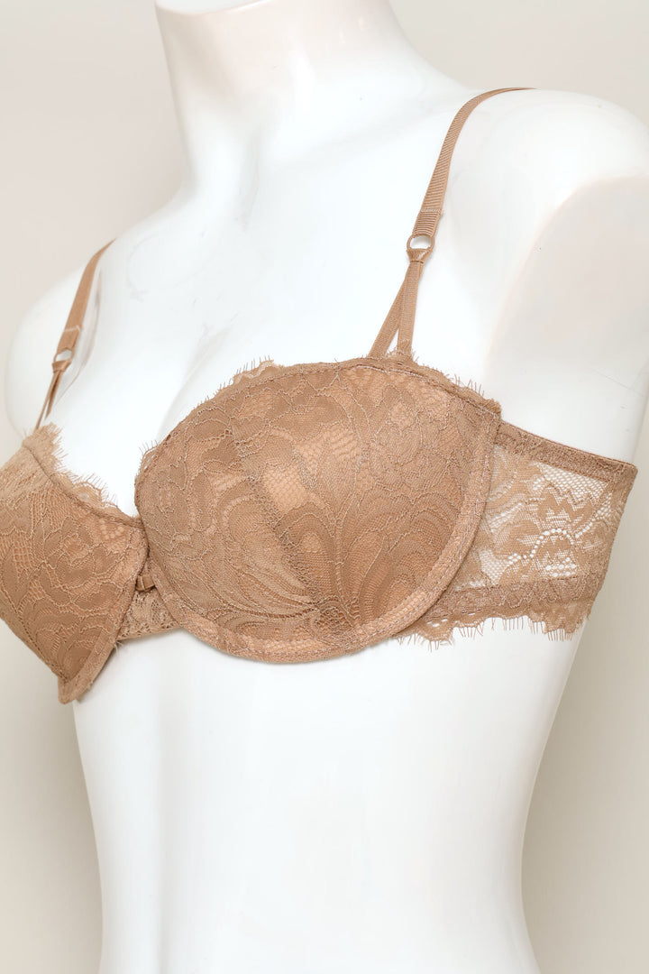 2 Pack Eyelash Lace Balconette Bra - Multi