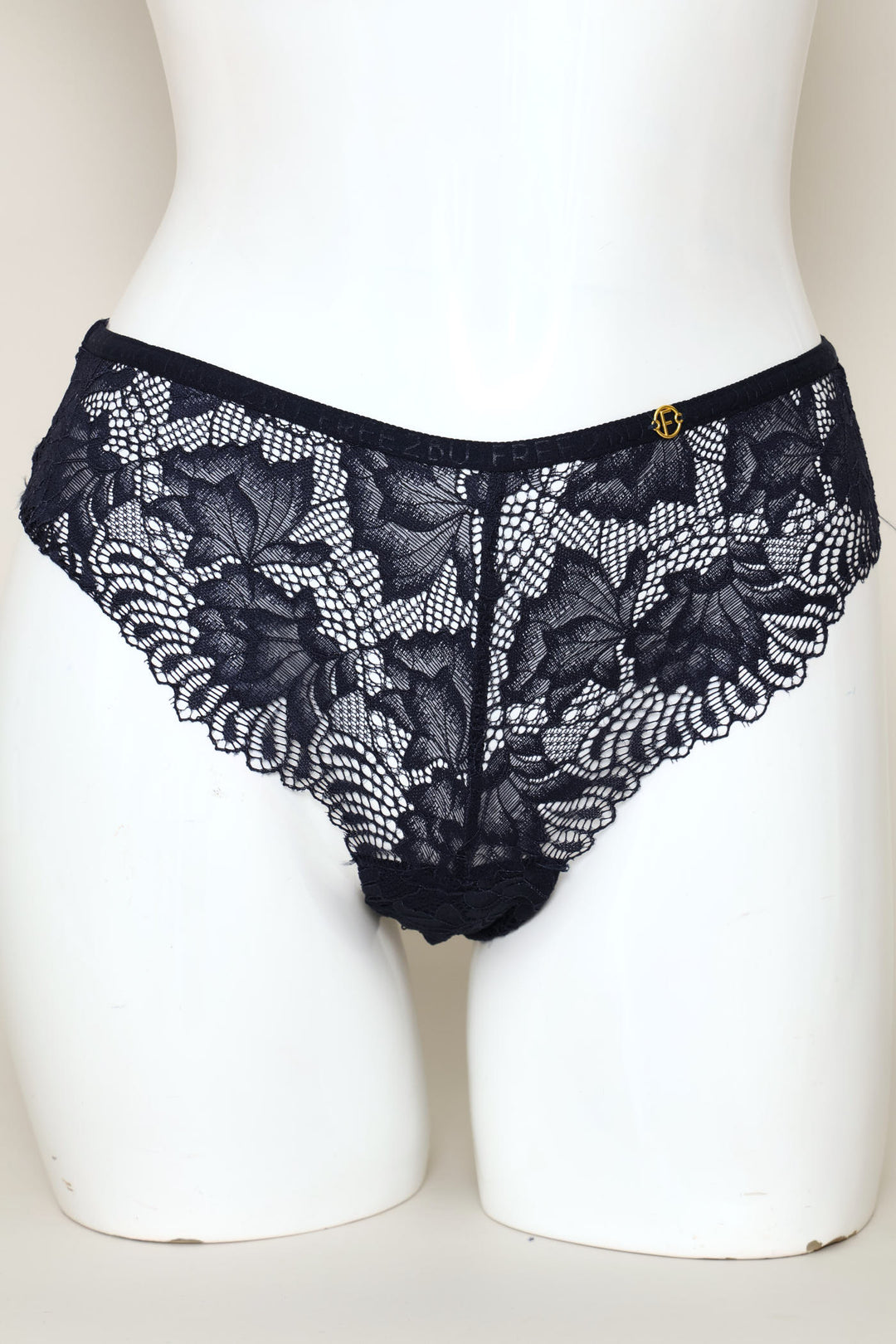 3 Pack Galloon Lace Brazilian Panties - Midnight/Latte/Vanilla