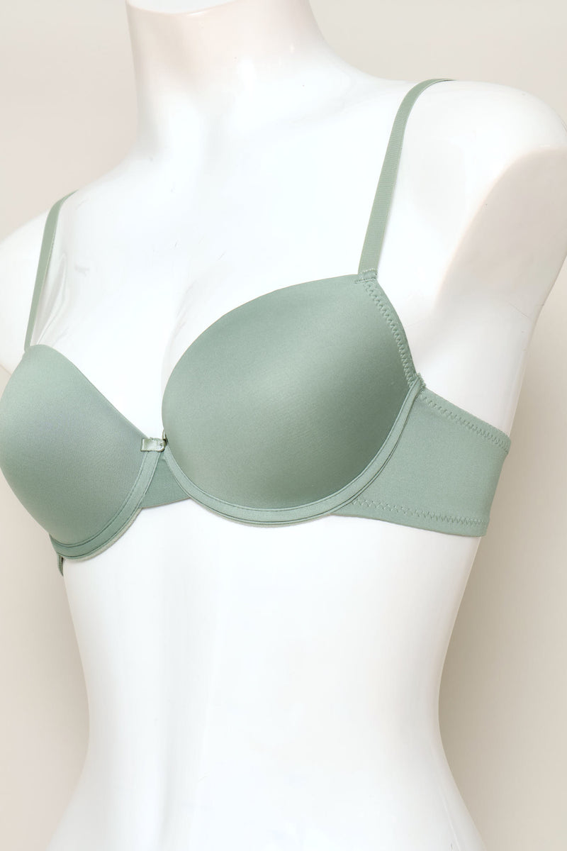 3 Pack T-Shirt Bra  - Grey/Denim/Green