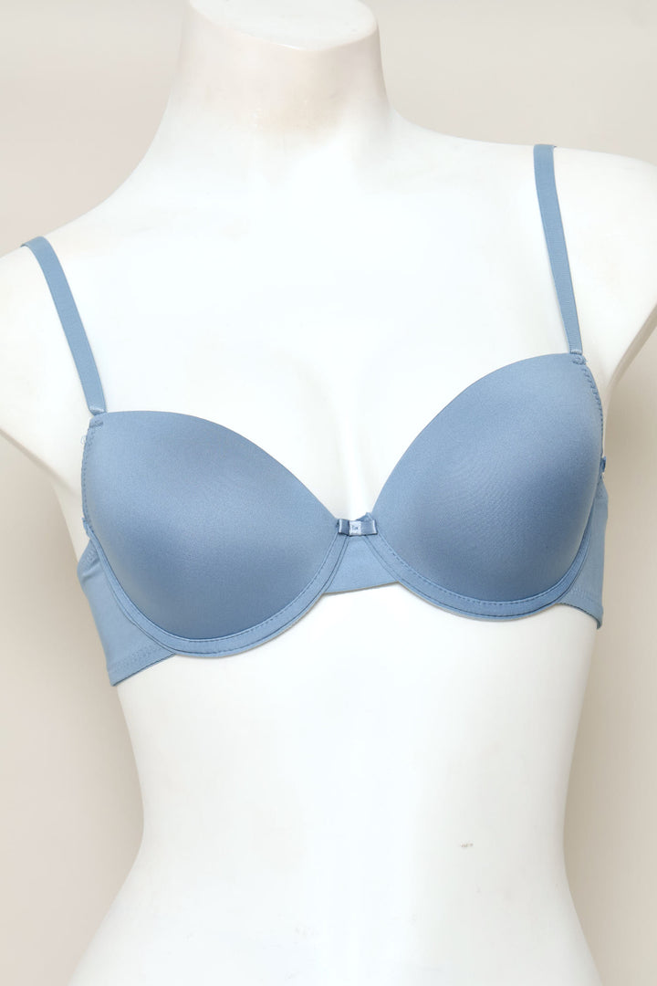 3 Pack T-Shirt Bra  - Grey/Denim/Green