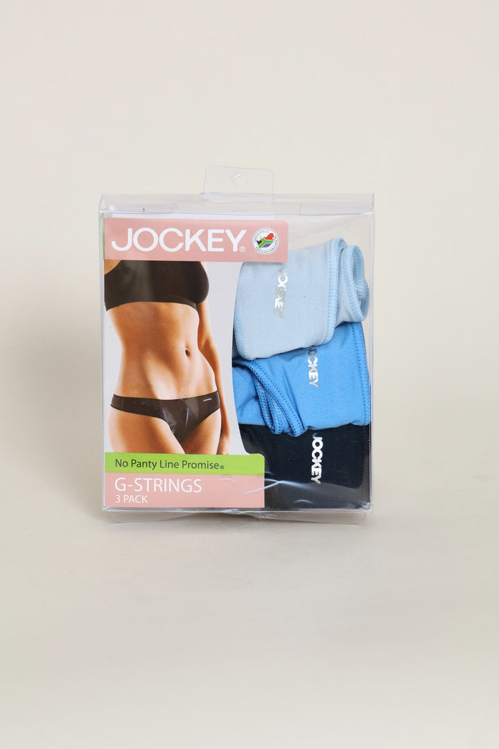 3 Pack Thong Panties - Blue