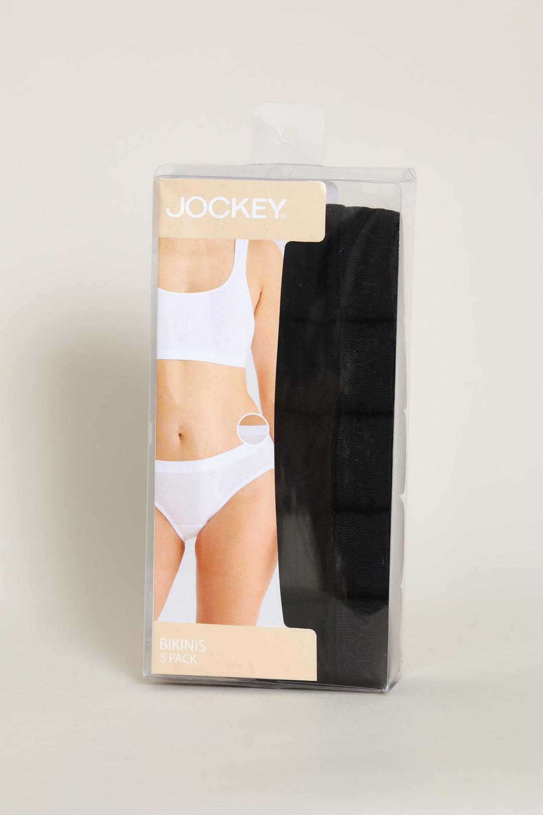 5 Pack Cotton Tonal Bikini Panties - Black