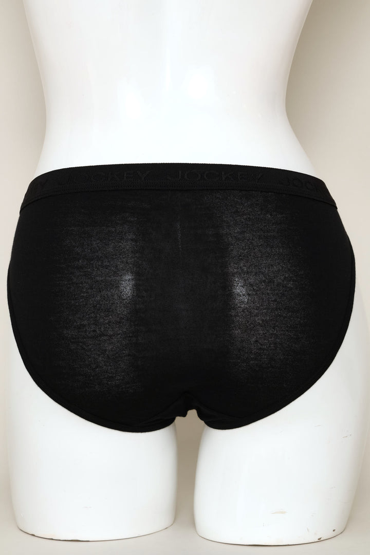 5 Pack Cotton Tonal Bikini Panties - Black