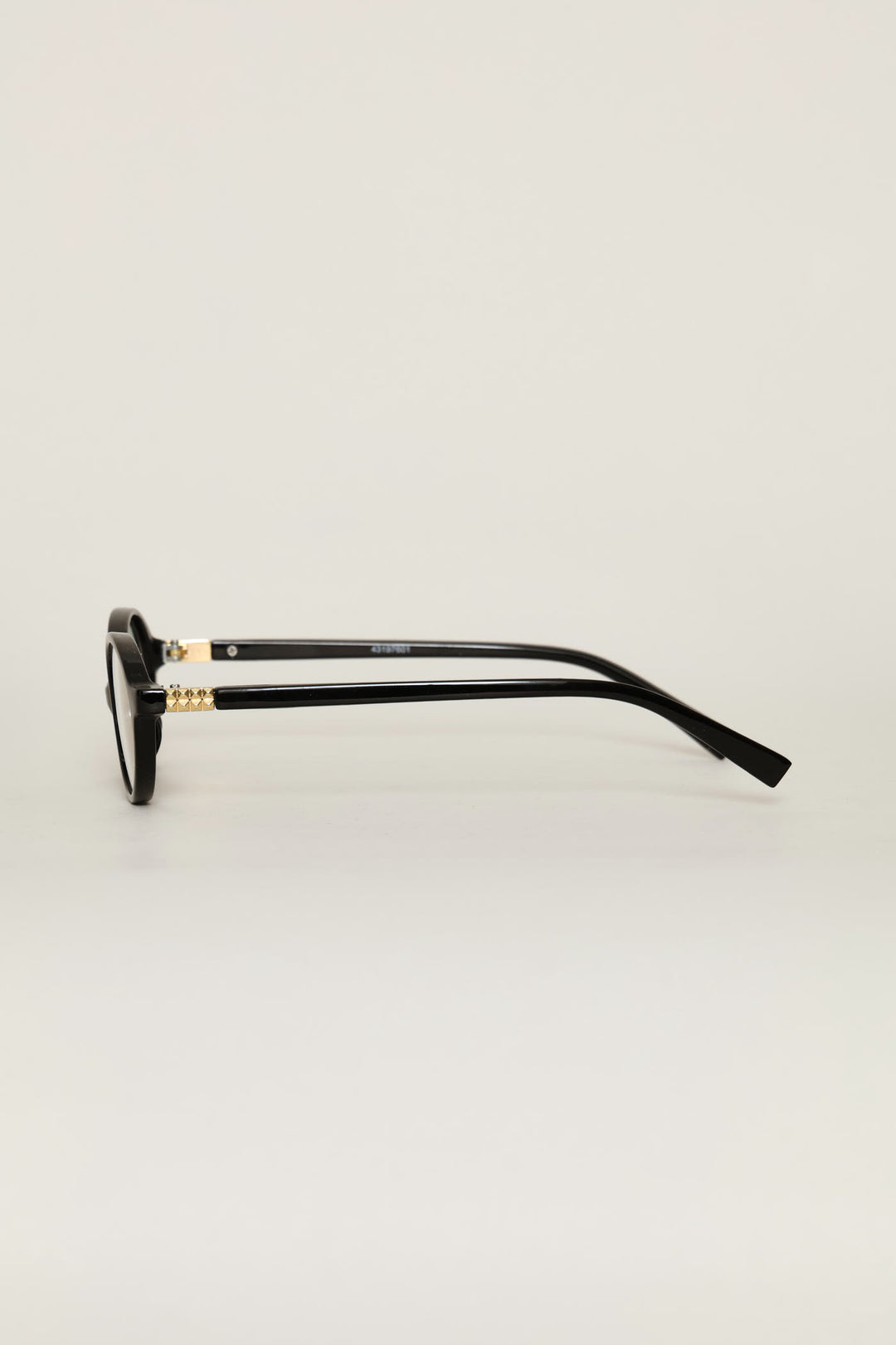 Small Oval Blue Blocker Sunglasses - Black