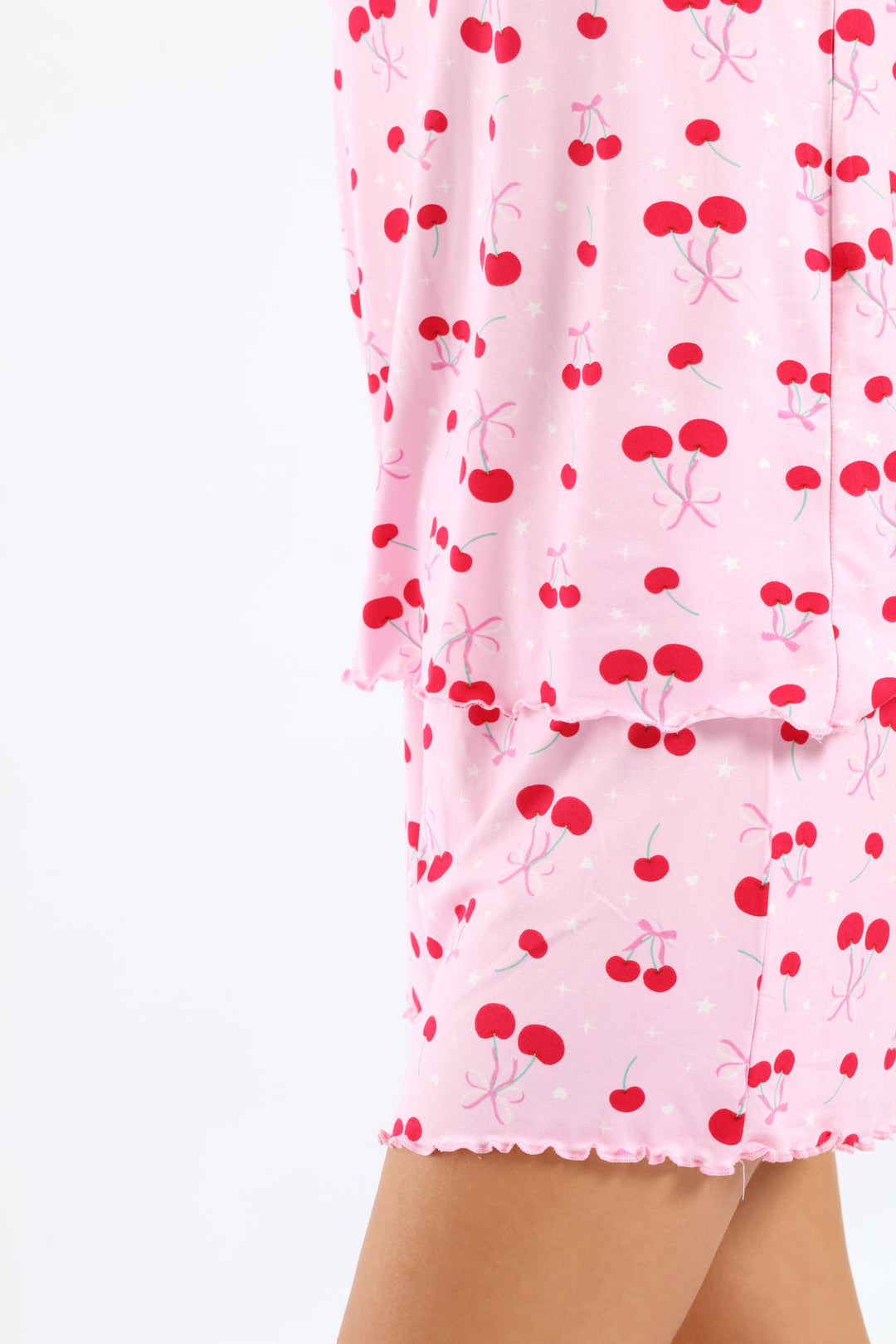 Soft Touch Cherries Cami & Short Set - Pink
