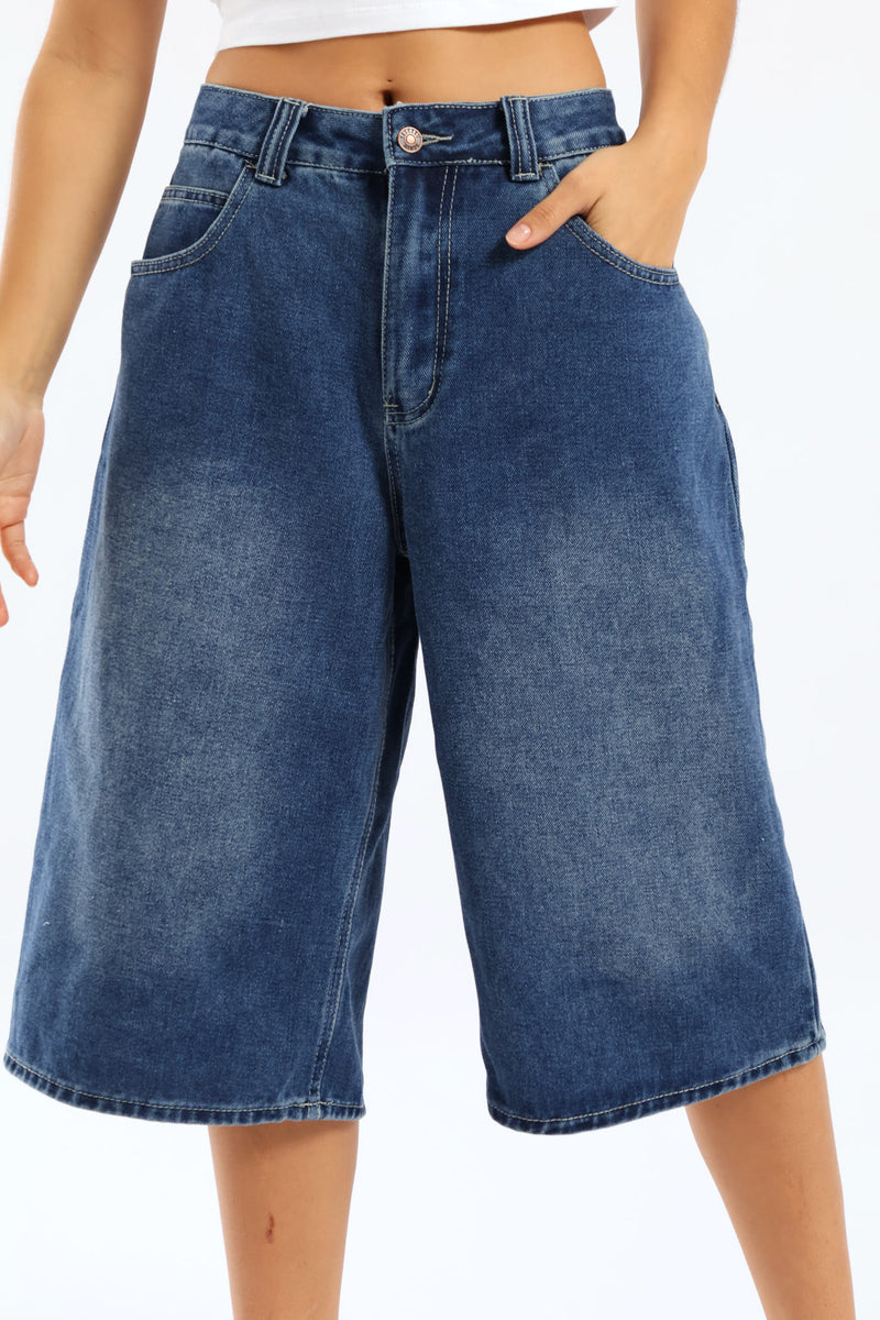 Denim Jort - Salty Dark Wash