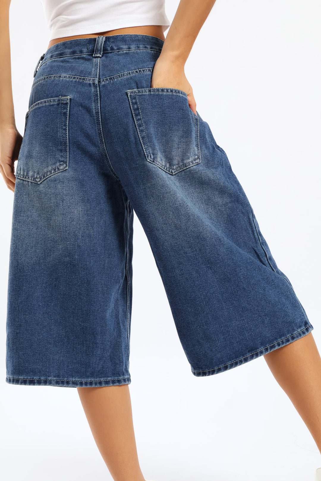 Denim Jort - Salty Dark Wash