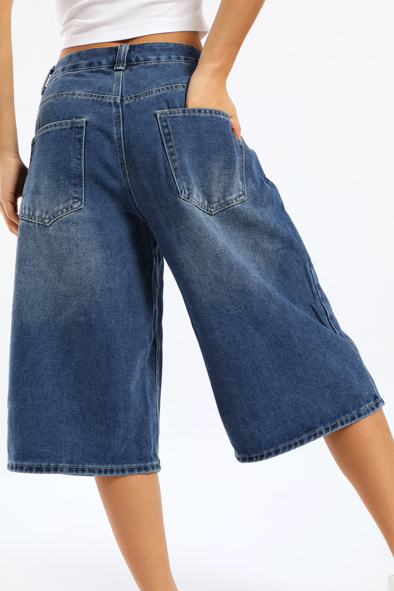 Denim Jort - Salty Dark Wash