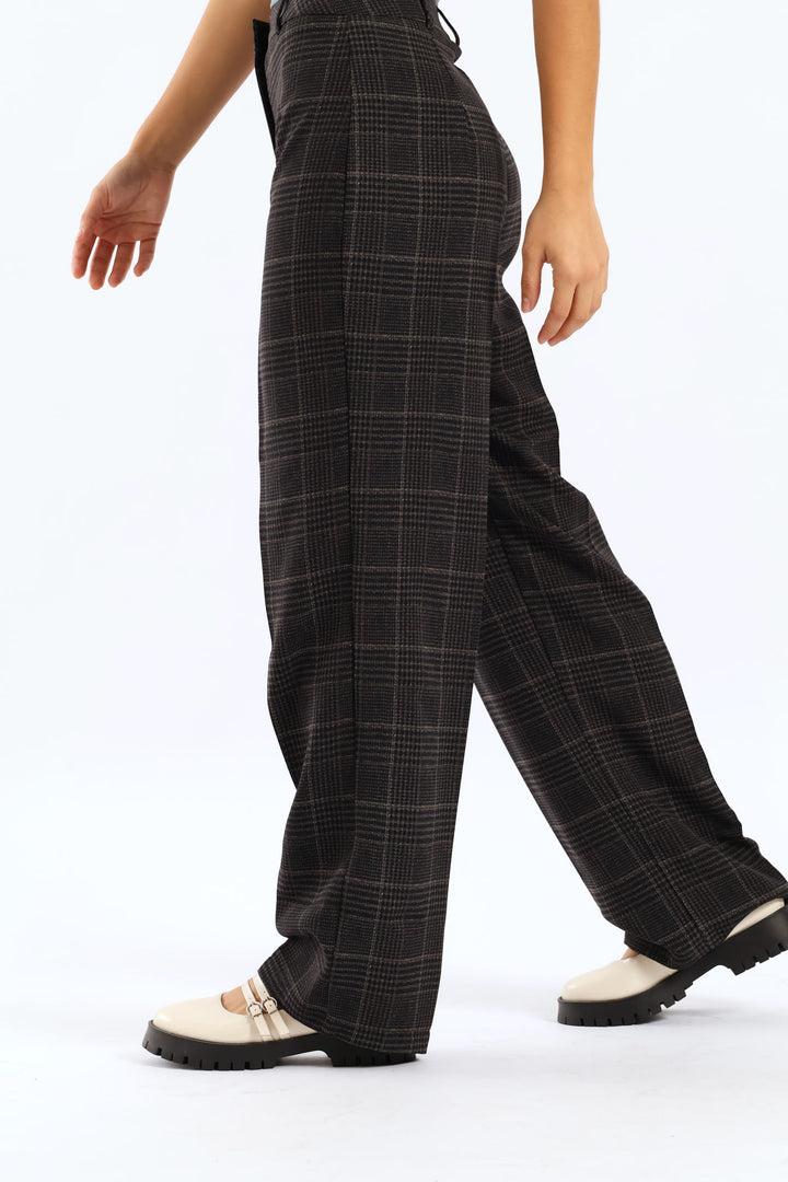 Check Smart Pant - Black