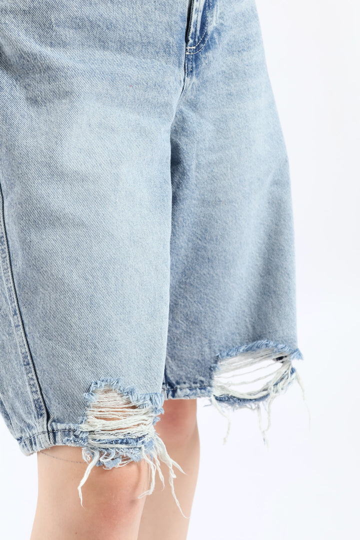 90's Fit Denim Short - Light Blue