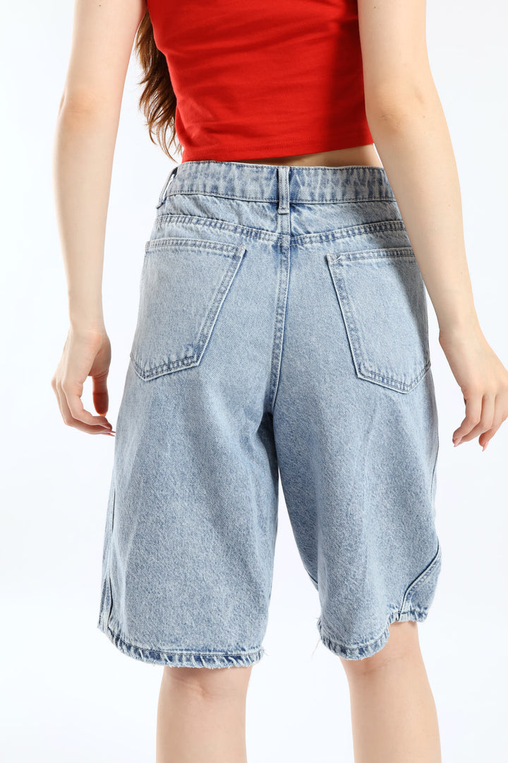 90's Fit Denim Short - Light Blue