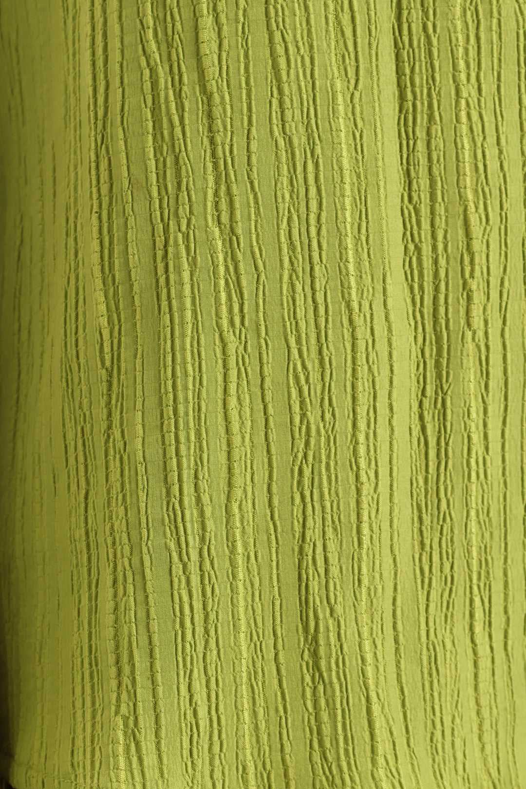 Crinkle  Shell Tank - Chartreuse