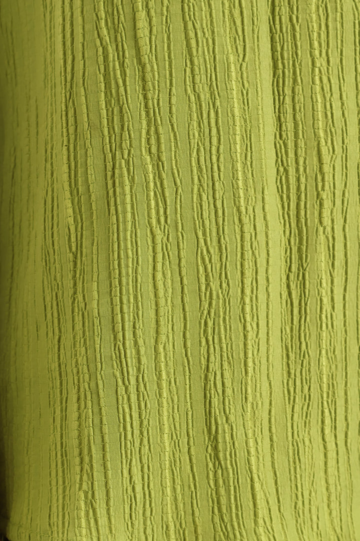 Crinkle  Shell Tank - Chartreuse