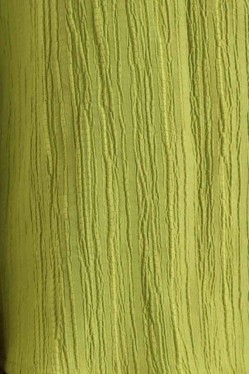 Crinkle  Shell Tank - Chartreuse