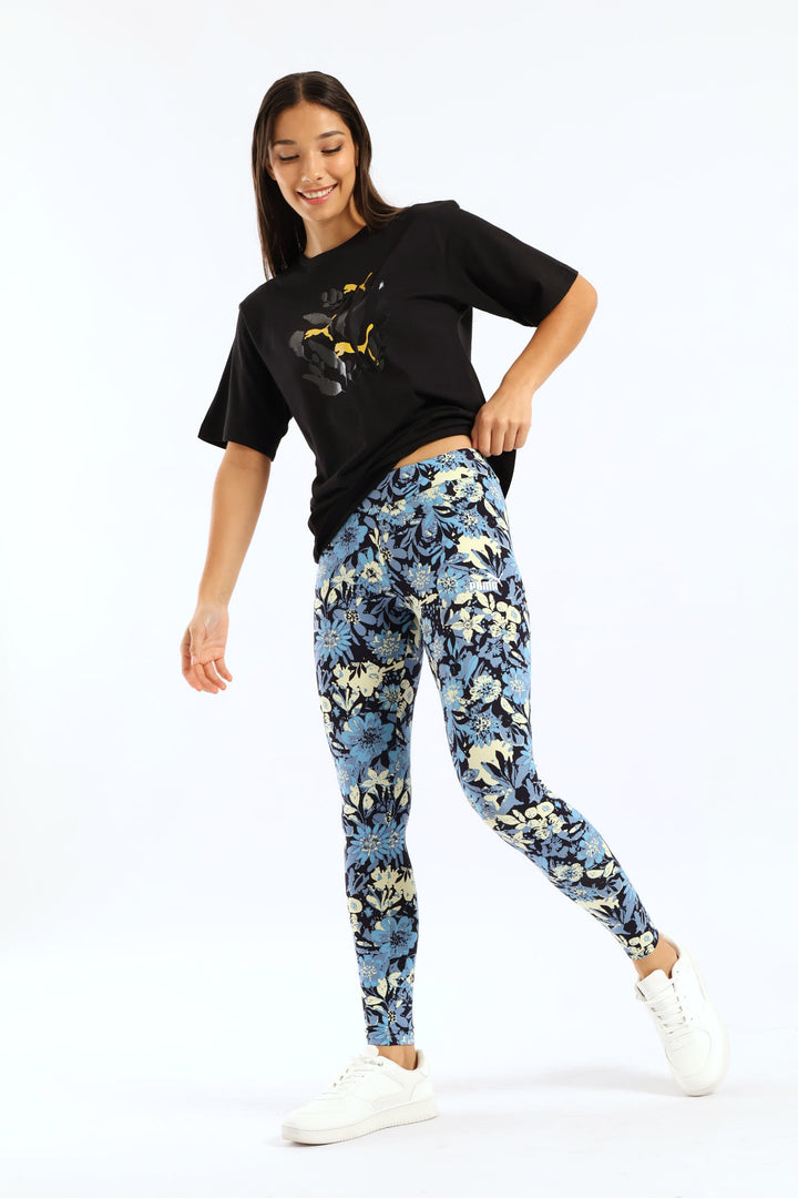 Essential Nature 2.0 Print Leggings - Blue