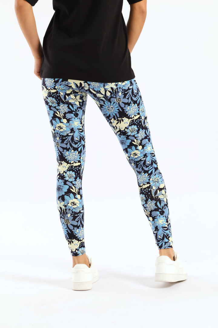 Essential Nature 2.0 Print Leggings - Blue