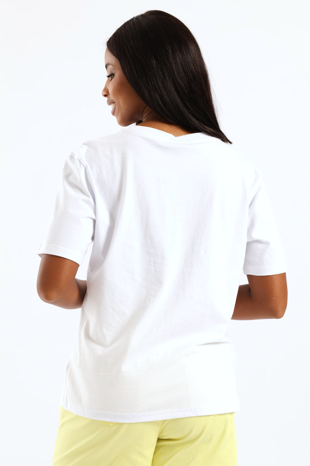 Pearl Bow Embroidered Tee - White