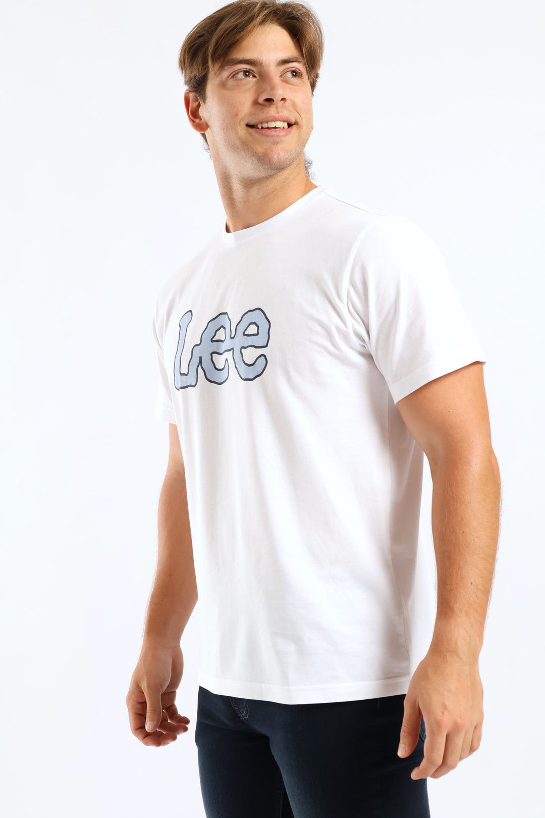 Large Logo Print Tee - White