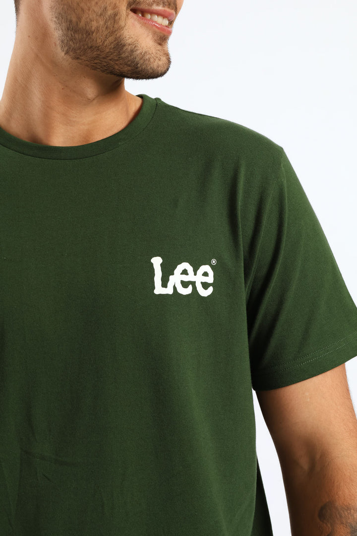 Wobbly Tee - Moss Green