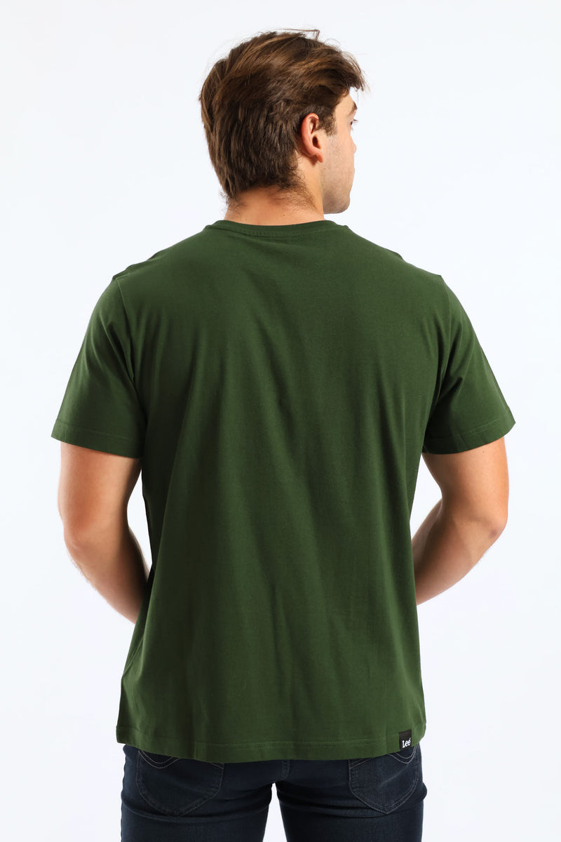 Outline Logo Tee - Moss Green