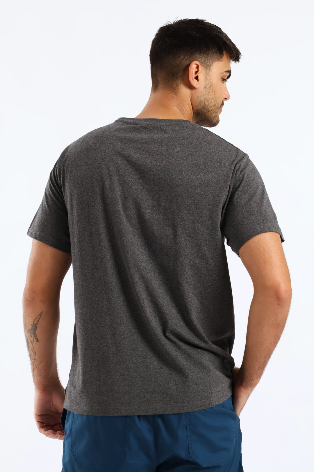 Legend Basic Print Tee - Charcoal