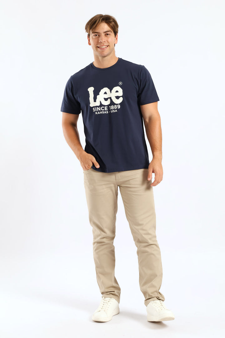 Outline Logo Tee - Navy