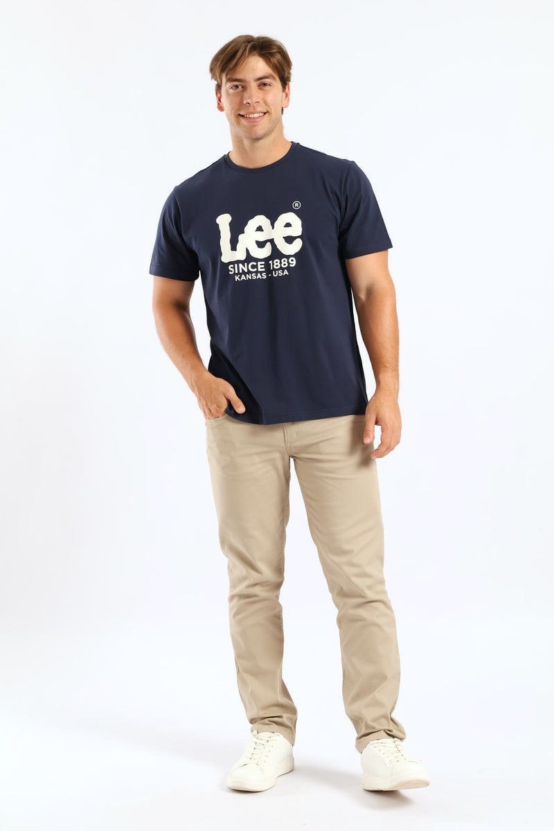 Outline Logo Tee - Navy