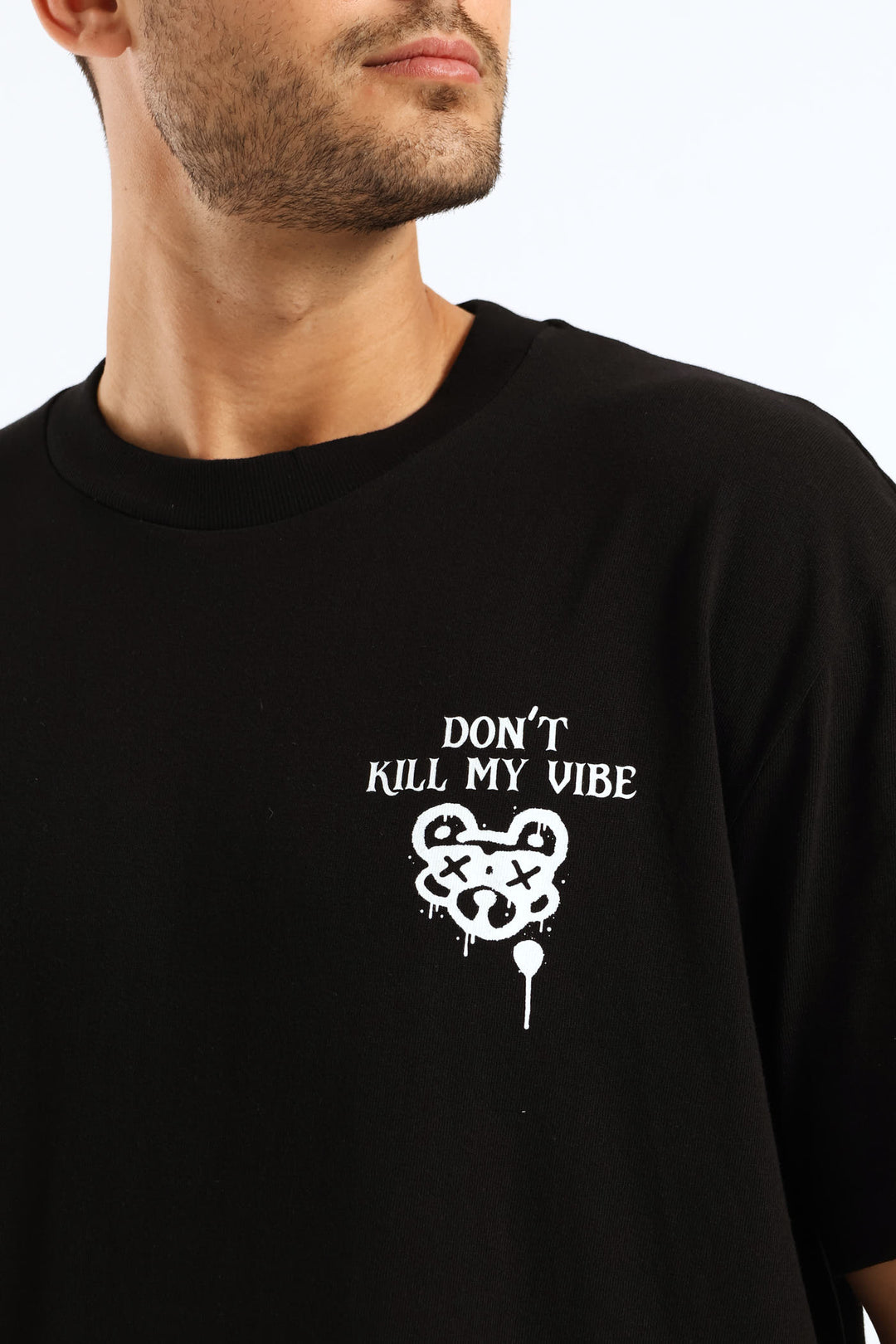 Teddy Bling Oversized Tee - Black