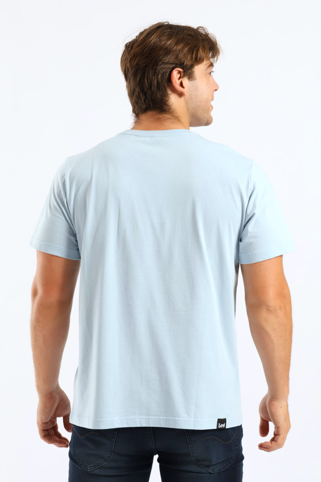 Large Logo Print Tee - Sky Blue