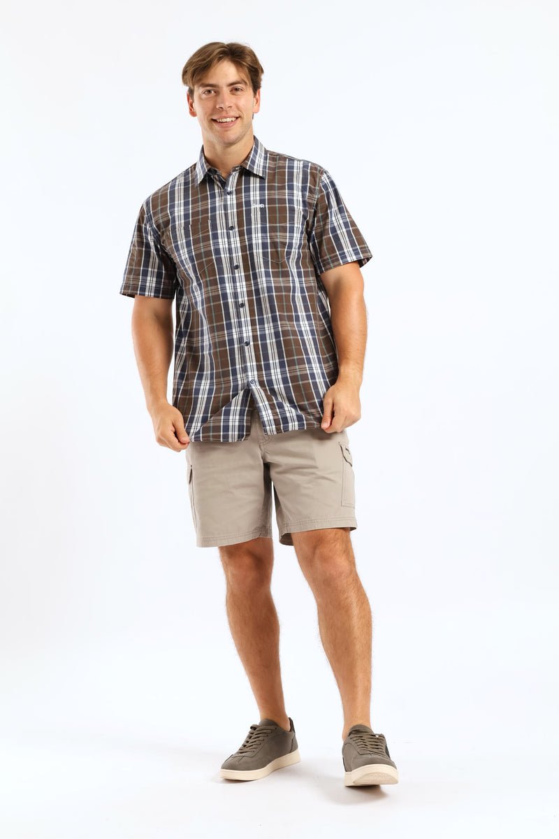 Yarn Dye Check Shirt - Fatigue