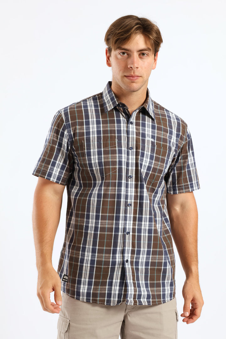 Yarn Dye Check Shirt - Fatigue