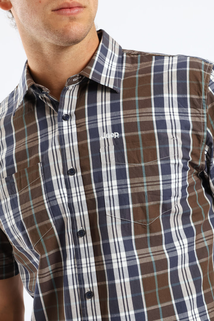 Yarn Dye Check Shirt - Fatigue